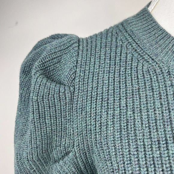 LK Bennett Green Puff Sleeve Knit Sweater Size S Jumper - Picture 4 of 12